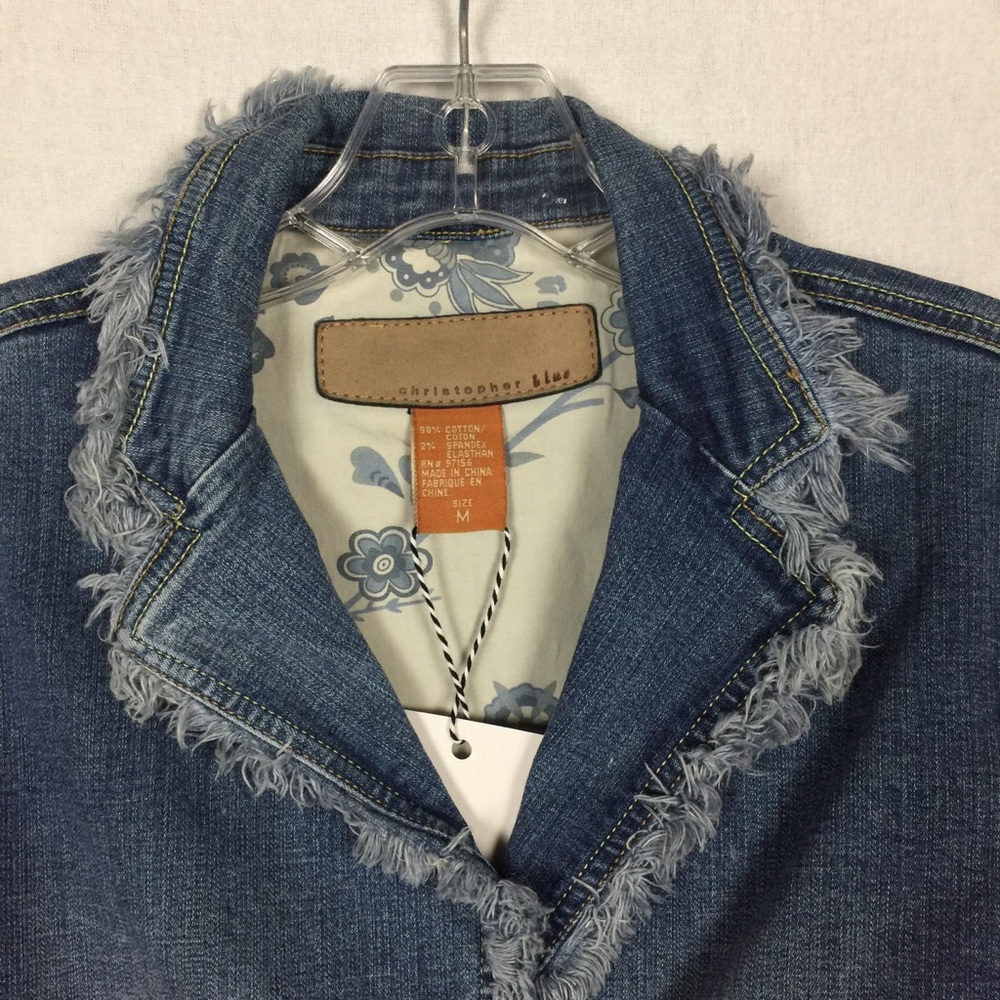 SOLD—DENIM JACKET—CHRISTOPHER BLUE  Size Medium.